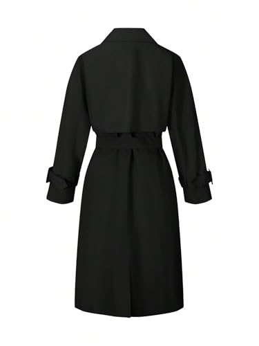 Image of Bellivera Women's Classic Long Windproof Trench Coat With Belted Waist