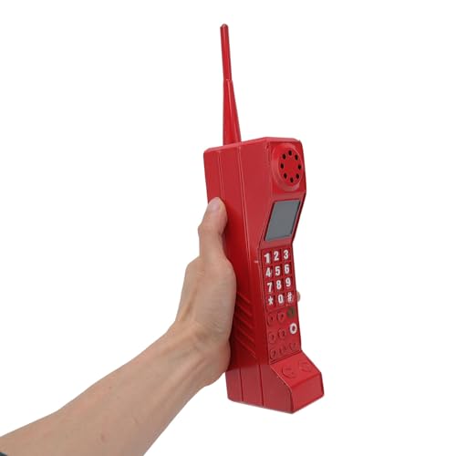 90er-Jahre-Telefon-Requisite, Handy-Ornament, Retro-Telefon-Requisite für Zuhause, Wohnzimmer, Dekoration (Rot)