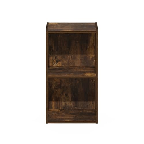 Furinno PASIR Book Shelf, 2-Tier Modern Bookshelf, Open Shelves Bookcase 9 x 12 x 21, Easy Assembly, for Living Room, Bedroom, Home Office, Amber Pine by Furinno - Image 6