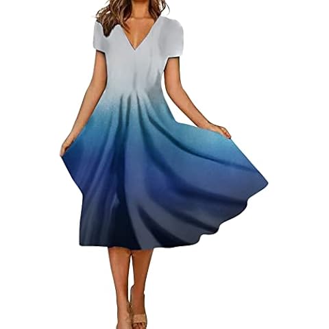 Sommerkleid Damen Lange Abendkleider, Hippie Kleidung Luftige Sommerkleider Sommerkleid A Linie Abschlussball Kleider Lang Kleider A Linie Bodycon Dress Kleider In Kurzgrößen Enge Kleider Cover