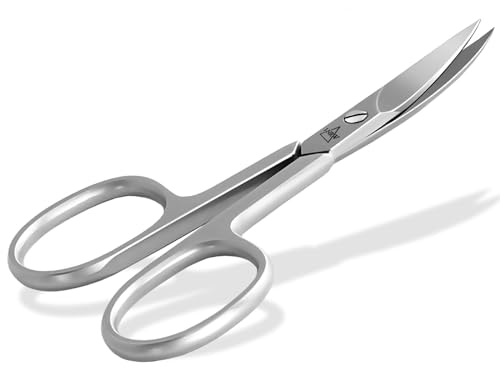 Nagelschere Fußnagelschere mit scharfer leicht gebogener Schnittfläche für die Nagelpflege Maniküre Pediküre Schere aus rostfreiem Edelstahl zum Schneiden von Finger- und Fußnägel 9,5 cm