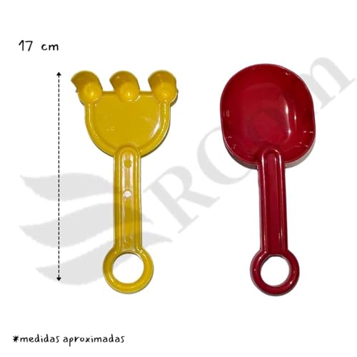 Balde Com Regador Infantil Monte Líbano Rastelo Pazinha Forminhas Crianças +18 Meses (Amarelo)