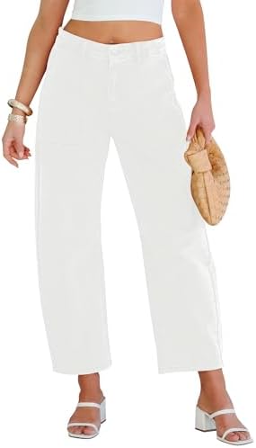 GRAPENT Barrel Jeans for Women High Waisted Trendy Wide Leg Baggy...