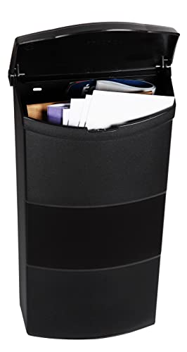 Vertical Wall Mount Mailbox - Locking - Weatherproof - Mail Box Letter - Pro-Df - Made In Canada (Black) #TOP7