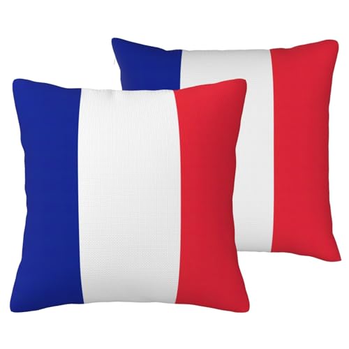 Housse de coussin drapeau français pour salon et canapé cosy