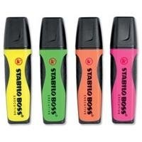 4 STABILO BOSS EXECUTIVE ASSORTED HIGHLIGHTER PENS