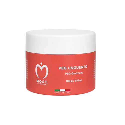 MOST - PEG Unguento Viso e Corpo Bambini e Adulti Lenitivo e Protettivo, Diminuisce Rossori e Stimola Processi di Riparazione Cutanea in Ragadi, Scottature Lievi, Cicatrici, Dermatite Atopica, 100 ml