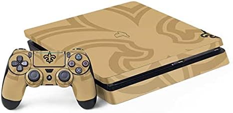 Skinit Decal Gaming Skin Compatible with PS4 Slim Bundle - Officially Licensed NFL New Orleans Saints Tropical Print Design
