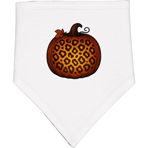 inktastic Halloween Leopard Print Pumpkin Baby Bandana Bib