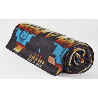 Ecuadane Large Southwestern Woven Blanket, Handmade In Ecuador By Local Artisans, Queen Size 82" X 93" - Andes Cliffside #TOP6