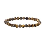 Garaulion Bracelet Œil de Tigre 6mm | Pierre Naturelle Lithothérapie | Protection, Confiance & Abondance | Bijoux Femme Homme Couple | Marque Française | Satisfait ou Remboursé