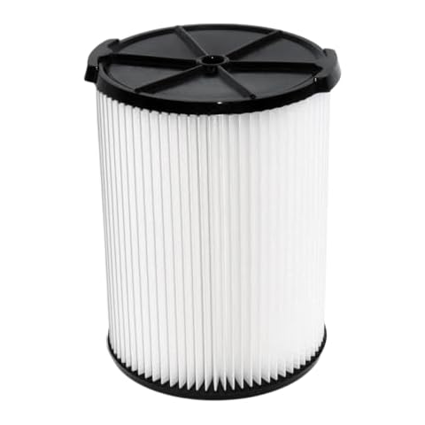 1-Pack Ridgid Vacs Filter Vf4000 Compatible with Standard Wet/dry Shop Vac 5 Gallons and Larger Vacuum Cleaner, Replacement Vf4000 filter. Also fits Craftsman and Husky Cover