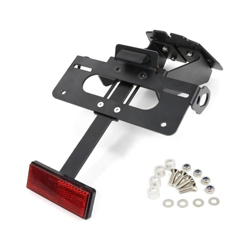 ALAGNVNCBK �o�C�N�i���o�[�v���[�g�t���[�� �p NC700X 2016-2017 NC750X 2018-2021 �t�F���_�[�G���~�l�[�^�[�I�[�g�o�C���A�e�[�� Tidy �i���o�[�v���[�g�}�E���g(With Reflector)