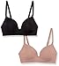 Amazon Essentials Damen Leicht gefütterter; bügelloser BH, 2er-Pack, Schwarz/Staubige Perle, 90A Damen Schwarz günstig Kaufen-Amazon Essentials Damen Leicht gefütterter; bügelloser BH, 2er-Pack, Schwarz/Staubige Perle, 90A