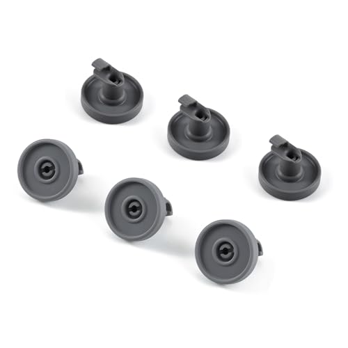 WP99002780 Dishwasher Wheels Replacement Parts for Whirlpool Lower Rack Wheel Dishrack Roller Kit Jennair Maytag Amana MDBD820AWW JDB8910AWS Dishwasher Bottom Rack Wheels Rollers Assembly 6 Pcs