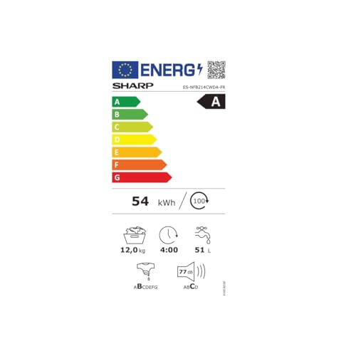 SHARP Lave linge Frontal ESNFB214CWDA