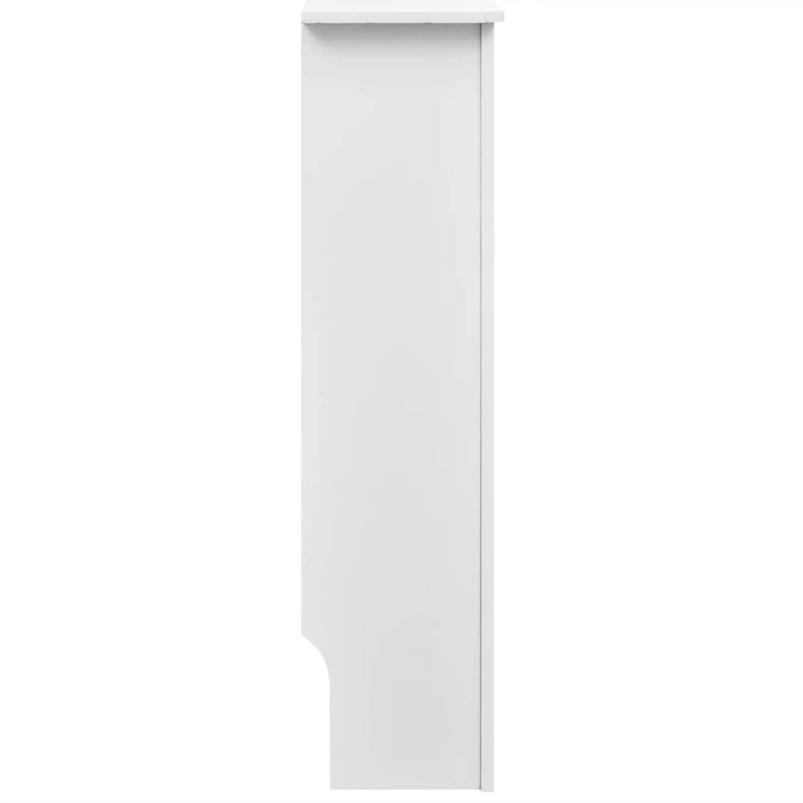 Homgoday Weiße Heizkörperverkleidung mit Lamellen-Design, MDF, Bücherregal & Dekoration, einfach zu montieren - White Laminate Heater Cover, MDF, Bookshelf & Decoration, Easy to Install Model242189
