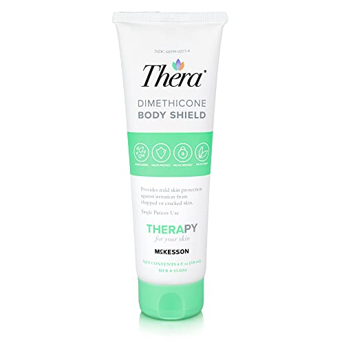 Thera Dimethicone Body Shield Skin Cream - Moisturizes Dry, Sensitive, Chapped, Cracked Skin - Lavender-Scented, 4 oz Tube, 1 Count
