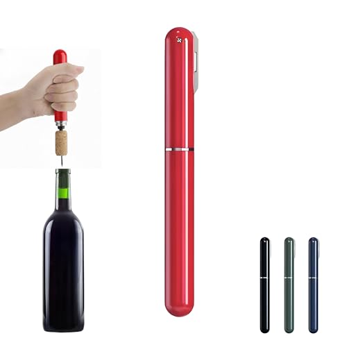 Yasta Apribottiglie Vino con Pompa ad Aria Compressa e Tagliacapsule | Cavatappi a Pressione Veloce | Estrattore Tappi Sughero Portatile Senza Sforzo | Regalo Amanti Del Vino e Sommelier