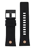 Diesel Uhrband Wechselarmband LB-DZ7350 Original Ersatzband DZ 7350 Uhrenarmband Leder 28 mm Schwarz