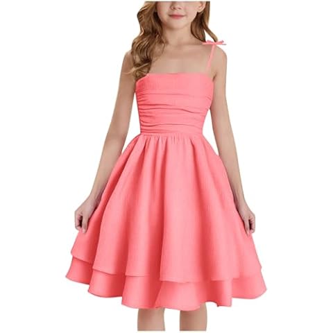 Lmdudan Girls 8-14 Summer Spaghetti Strap Dress Cover