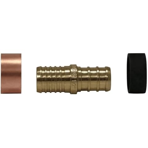10 PIECES XFITTING 1/2" PEX X 1/2" PB (POLYBUTYLENE) SPLICING COUPLING WITH RING, REPAIR KIT, BRASS Cover