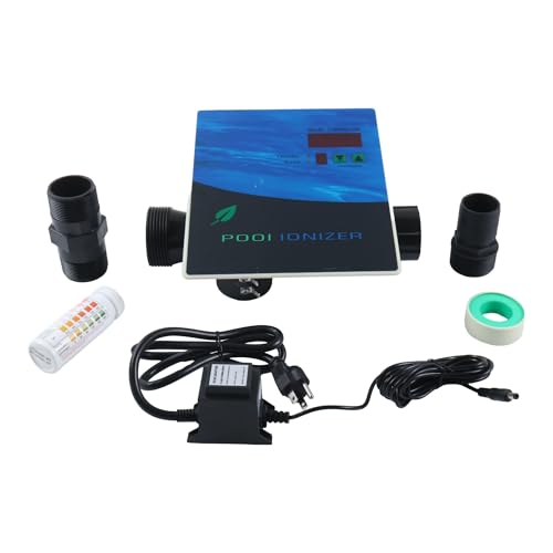 Demfec 444301 Pool Ionizer System for Pools up to 40,000 Gallons – Reduce Chlorine Use, Control Algae, Clear Water Naturally for Above Ground & In-Ground Pools