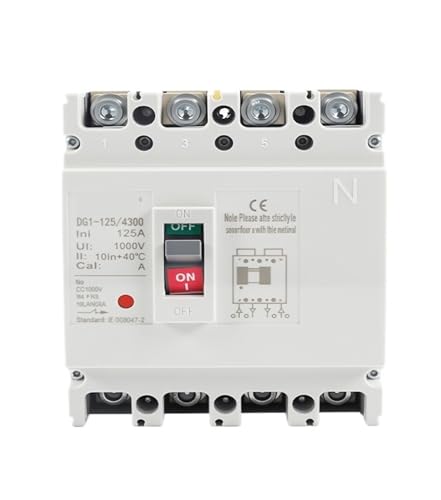 Disjoncteur DC pour solaire photovoltaïque 1P 2P 4P 500V 1000V 125A de boîtier