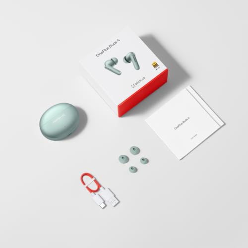 OnePlus Buds 4 Écouteurs Intra-Auriculaires sans Fil Bluetooth avec Suppression Active du Bruit Vert Zen