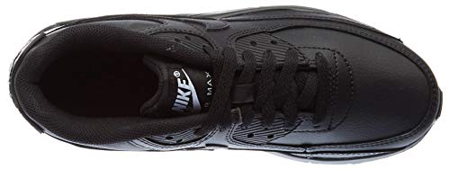 Nike Air Max 90 Ltr (Big Kid) Black/Black/Black/White 4 Big Kid M #TOP4