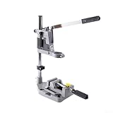 GLFLOW Trapano, trapano a colonna, supporto per trapano elettrico, supporto di precisione regolabile, con attacco da 43 mm (manicotto da 38 mm incluso), argento