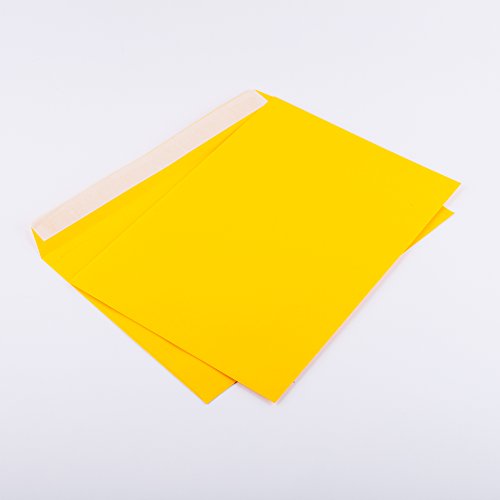 100 Buste da lettera formato C5, 162 x 229 mm 120 g/m², senza finestra e con adesivo sensibile alla pressione, giallo (Articolo: 304A)