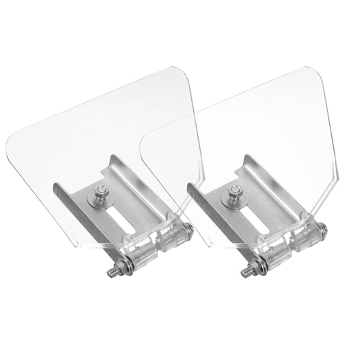MOKKHNB Kit de 2 Protectores Oculares para Amoladora de Banco Panel Transparente de Abs y Acero Inoxidable, Resistente y Ajustable para Amoladoras de Banco Tipo 125/150