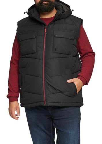 Gilet matelassé noir s.Oliver 2156315 veste sans manche chaude pour homme