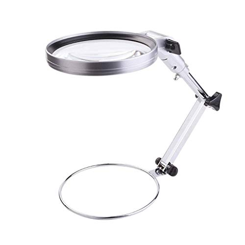 Loupe de bureau flexible éclairée en verre pour artisanat et établi