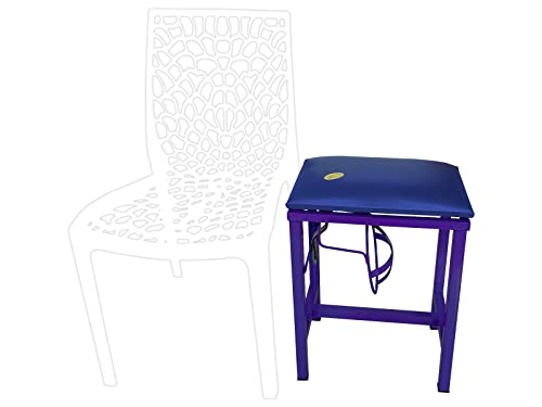 Image of Coconut Scraper Cum Stool 2 in 1 Foldable Blade and Plate Holder Chirava (Purple, Cushion Stool Iron)