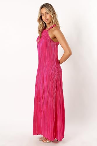 Image of Petal & Pup Women's Melody Plisse Halter Maxi Dress