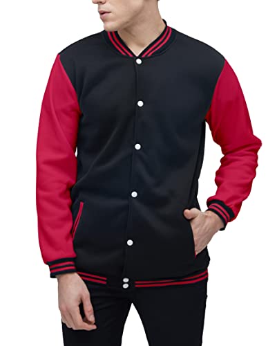 Image of Yuji Itadori Mens Varsity Jacket Baseball Letterman Bomber Jacket Fleece Long Sleeve Coat Casual Clothing XXS-3XL