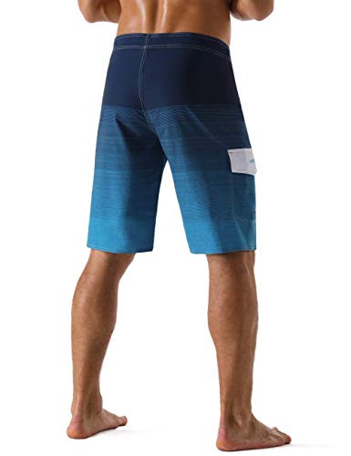 Image of unitop Men's Bathing Board Trunks Beach Shorts Holiday Hawaiian Colorful Striped
