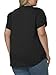 Womens Plus Size Summer Tops Trendy V Neck Tees Casual Blouses Petal Sleeve T Shirts Black 3XL