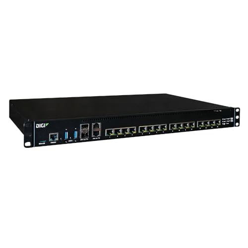 Digi Connect EZ 16 -Serial Server, 16-PORT, RS-232, Us Power Cord - 256 Mb - Twisted Pair, Optical Fiber - 2 Total Expansion Slot(S) - 2 X Network (RJ-45) - 2 X USB - 16 X Serial Port - 10/100/1000BA