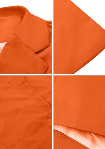 EFOFEI Women's Solid Color Blazer Round Neck Jackets Casual Slim Fit Long Sleeve Blazer Plus Size2