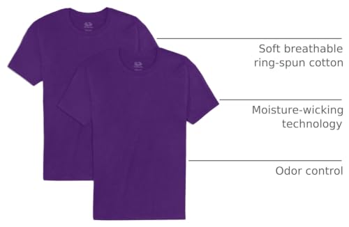 Image of Fruit of the Loom Men's Eversoft Cotton Short Sleeve T-Shirts, 2 Pack