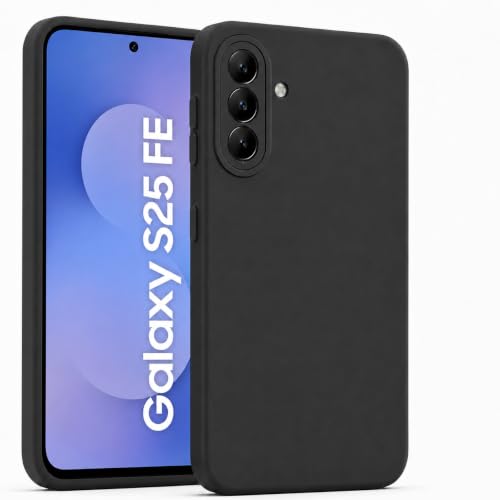 Image of FIRST MART Matte Silicone Back Cover for Samsung Galaxy S25 FE - Black