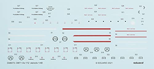 Pochoir 1/48 pour ICM Do 17 Eduard D48073 accessoire maquette