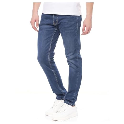 Smith & Solo Jeans Herren – Hosen Herren Stretch Slim Fit Jeanshose Jeans Slim Modern Männer Hose (Blau, 33W34L)