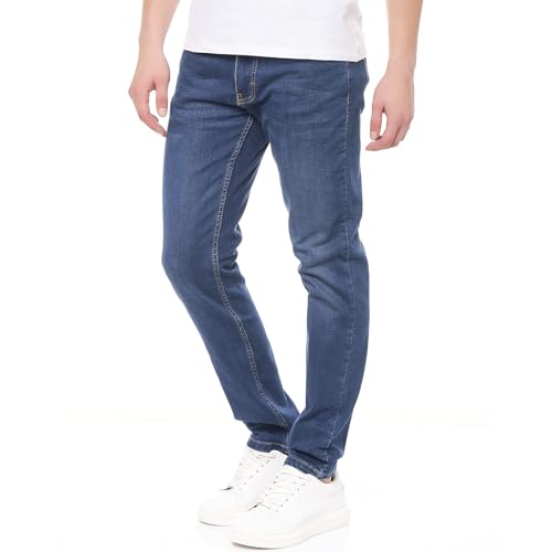 Smith & Solo Jeans Herren – Hosen Herren Stretch Slim Fit Jeanshose Jeans Slim Modern Männer Hose (Blau, 33W34L)