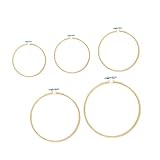 MUELODSIC 5 piezas Aros de Bordado de Bambú Ajustables Anillos Redondos para Punto Cruz y Manualidades Herramientas DIY para Principiantes y al Bordado