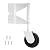 Henson Swing Gate Wheel Gate Caster for Vinyl Gates Heavy Duty Spring Loaded, 3.9-inch Dia, Black