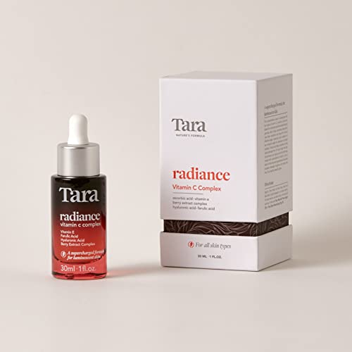 Tara Radiance Vitamin C Complex Serum. Cruelty-Free: Protect, Brighten And Tighten Skin With 4 Types Of Vitamin C, Hyaluronic And Ferulic Acids. Free From Parabens, Sulfates And Mineral Oils (1.7 Fl Oz) #TOP1